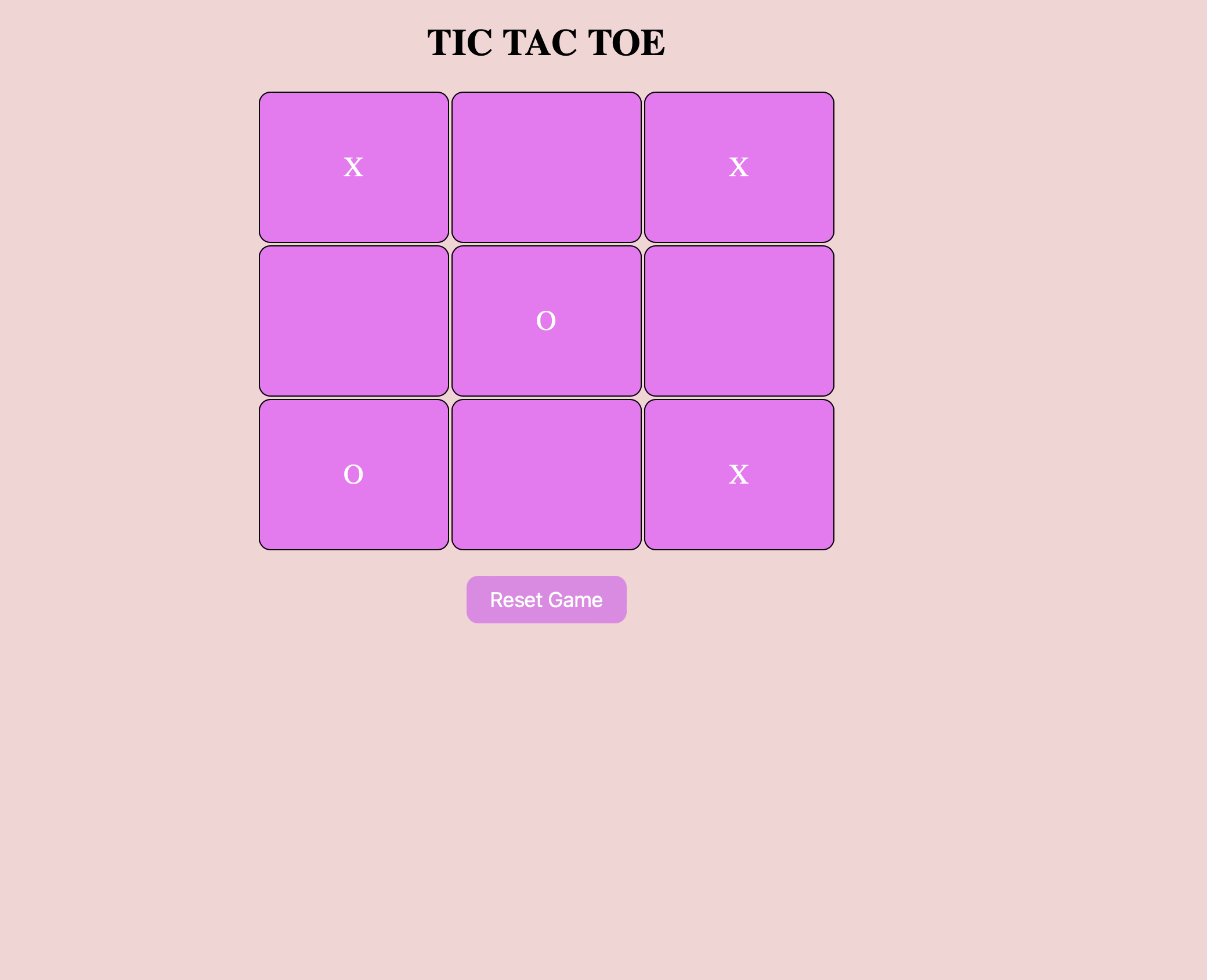 tic tac toe app